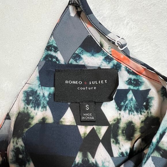 Romeo & Juliet Couture V-Neck Geometric Print Maxi Dress Size S Festival Casual - Picture 6 of 9